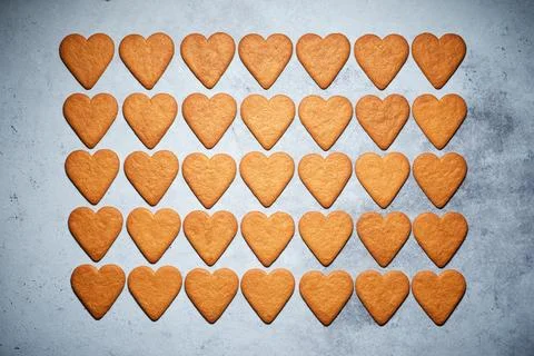 Ginger cookies view Stock Photos