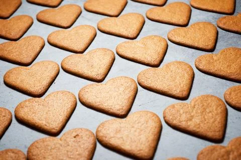 Ginger cookies view Stock Photos