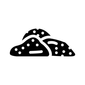 Ginger dried fruit glyph icon vector illustration Stock Illustration