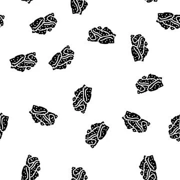 Ginger dried fruit glyph seamless pattern 스톡 일러스트