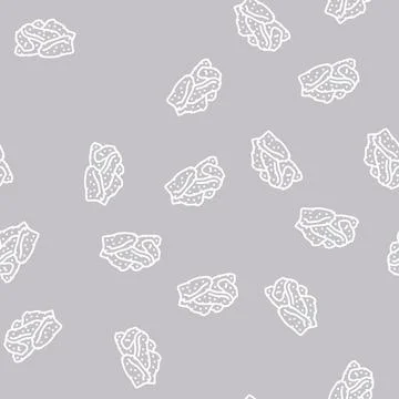 Ginger dried fruit line seamless pattern 스톡 일러스트