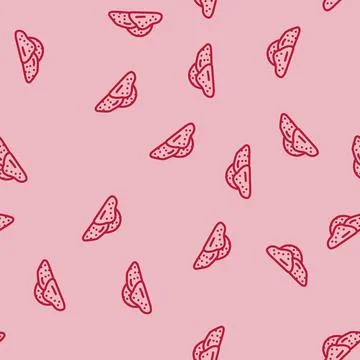 Ginger dried fruit line vector seamless pattern Stock Illustration