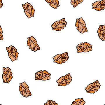 Ginger dried fruit vector seamless pattern 스톡 일러스트