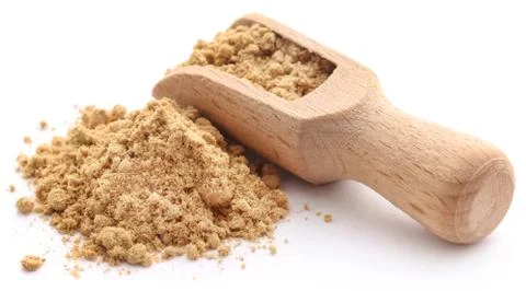Ginger with dried powder Stock Photos