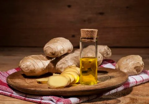 Ginger Essential oil Foto stock