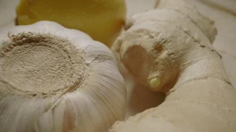 Ginger, Garlic, Lemon Stock Footage 282645459