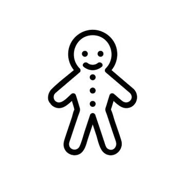 Ginger gingerbread icon vector. Isolated contour symbol illustration Stock Illustration