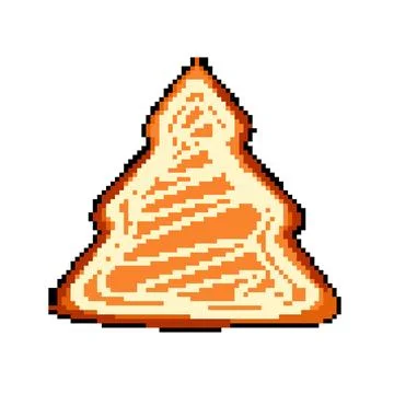 Ginger gingerbread pixel art vector illustration 스톡 일러스트