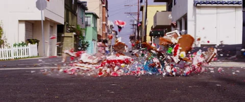 Ginger House Smash 4K Stock Footage 62067649