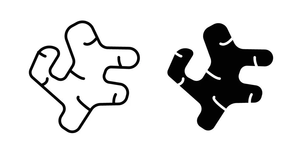 Ginger icon bundle for website design projects Stock Illustration