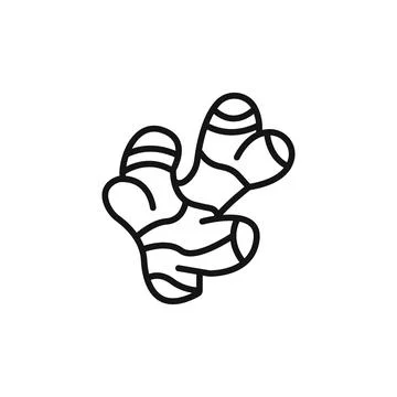 Ginger icon logo sign vector outline Stock Illustration