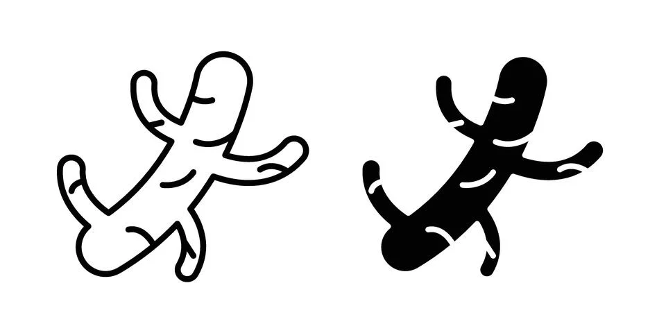 Ginger icon vector concepts, line and silhouette style Stock Illustration