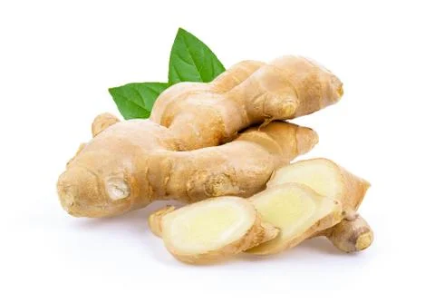 Ginger isolated on white background. depth of field Stock Photos