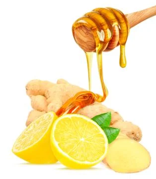 Ginger, lemon and honey Stock Photos