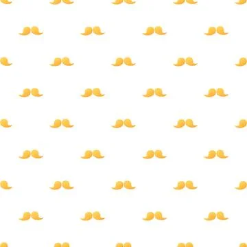 Ginger mustache elements forming a tiled graphic pattern Stock Illustration