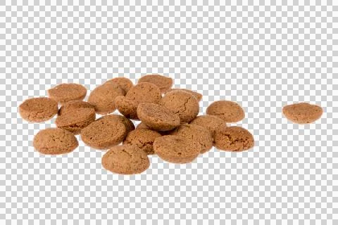 Ginger nuts, Dutch candy for Sinterklaas event in december isolated on transp Stock Photos