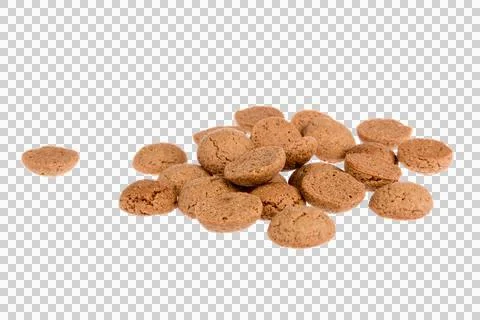 Ginger nuts, Dutch candy for Sinterklaas event in december isolated on transp Stock Photos