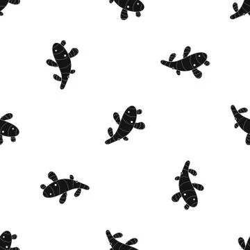 Ginger pattern seamless black Stock Illustration