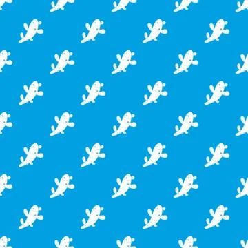 Ginger pattern seamless blue Stock Illustration