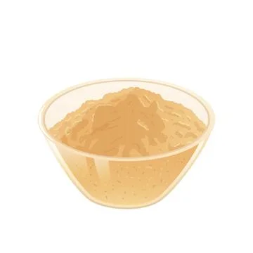 Ginger powder in bowl in flat design. Aromatic spice, dry beige condiment. .. Stock Illustration