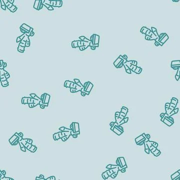 Ginger root ayurvedic herb line vector seamless pattern Stock Illustration