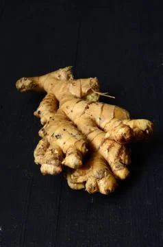 Ginger root closeup Stock Photos