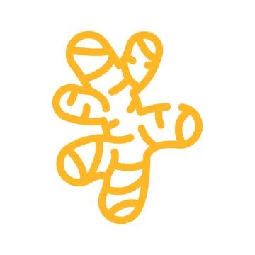 Ginger root color icon vector illustration Stock Illustration