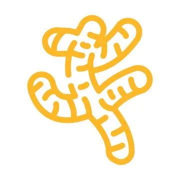 Ginger root color icon vector illustration Stock Illustration