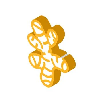Ginger root glyph icon vector illustration color Stock Illustration