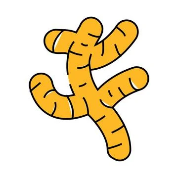 Ginger root icon color illustration Stock Illustration