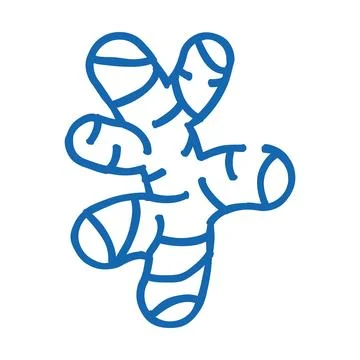 Ginger root icon doodle illustration Stock Illustration