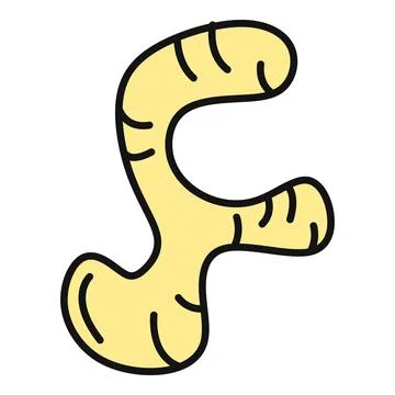 Ginger root icon representing healthy culinary ingredient Stock Illustration