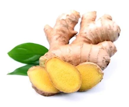 Ginger root in isolated Stock Photos