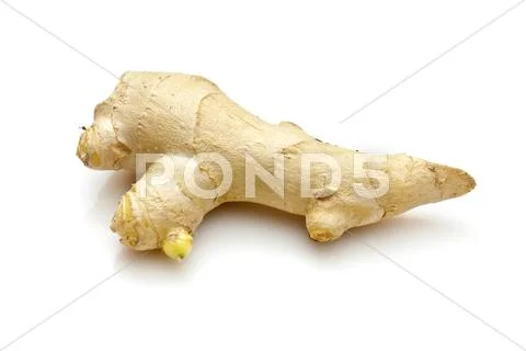 Ginger root isolated on white background Stock Photos