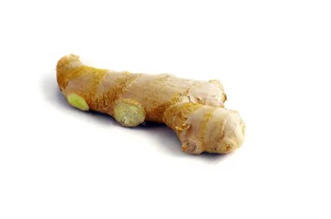 Ginger root in isolated white background Stock Photos