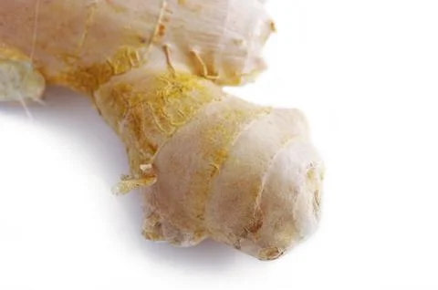 Ginger root in isolated white background Stock Photos