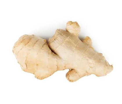 Ginger root isolated on white background Stock Photos