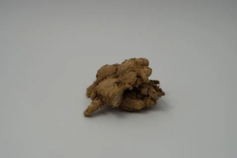 Ginger root isolated on white background Stock Photos