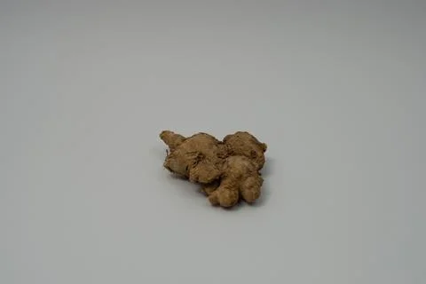 Ginger root isolated on white background Stock Photos