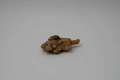 Ginger root isolated on white background Stock Photos