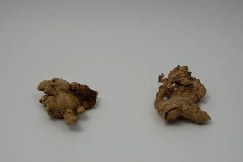 Ginger root isolated on white background Stock Photos