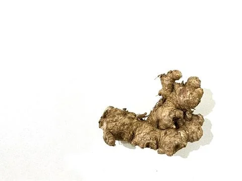 Ginger root isolated on white background Stock Photos