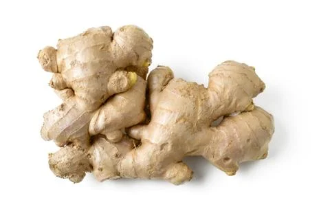 Ginger root isolated on white Foto stock