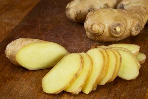 The ginger root Stock Photos