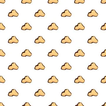 Ginger root pieces creating a spicy culinary seamless pattern Stock Illustration