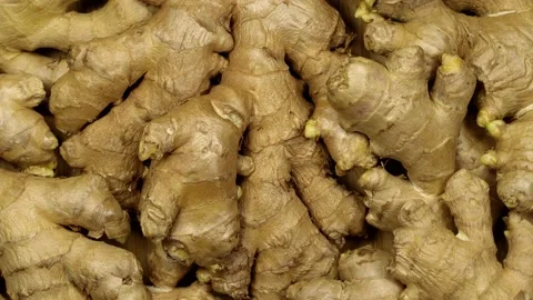 Ginger root rotation background Stock Footage 169526118