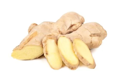 Ginger root with slices Stock-Fotos