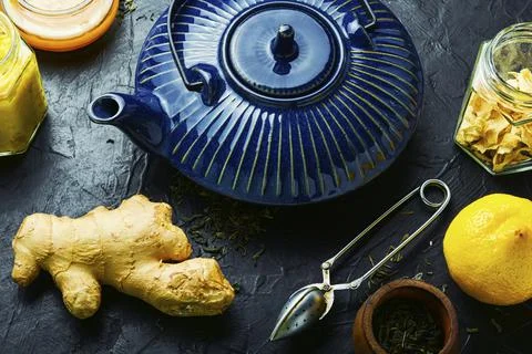 Ginger root tea Stock Photos