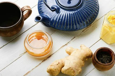Ginger root tea Stock Photos
