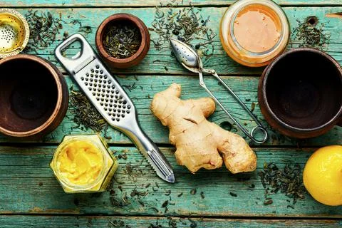 Ginger root tea Stock Photos